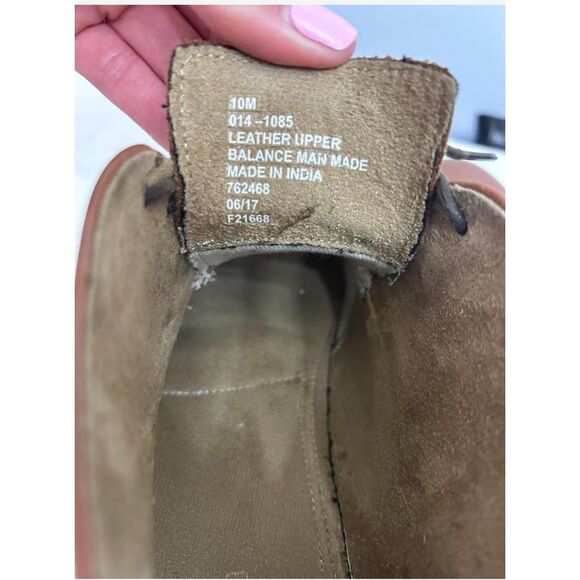 Men’s Stafford Chukka Genuine Leather Brown Tan Lace up Ankle Dress Boots-Sz 10M - Picture 8 of 8